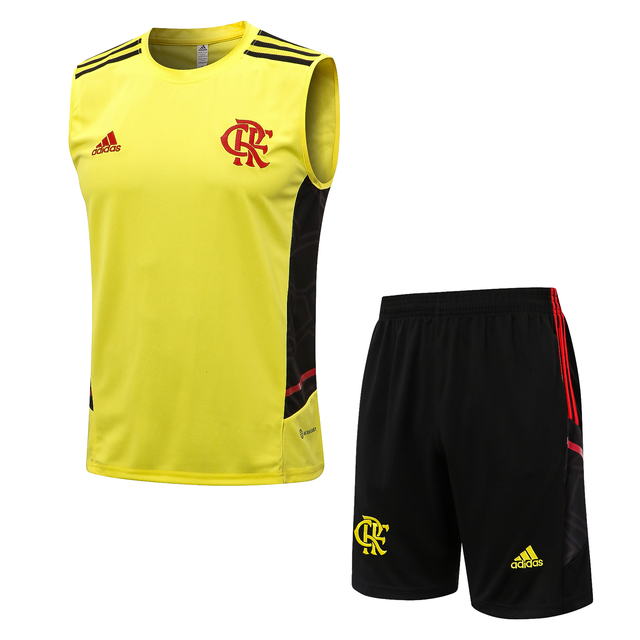 KIT TREINO FLAMEGO REGATA + CALÇÃO 22/23 - MASCULINO - TORCEDOR - ADIDAS