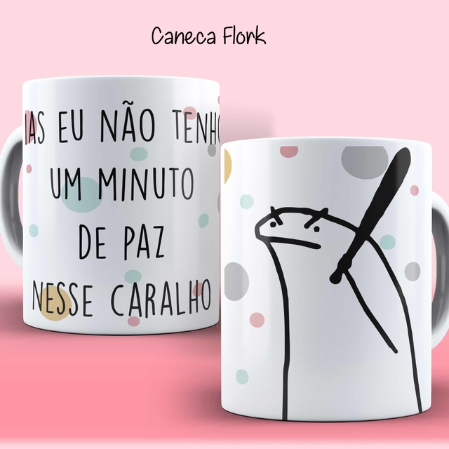 Caneca Xicara Flork Meme Dia dos Namorados c Frase Engraçada