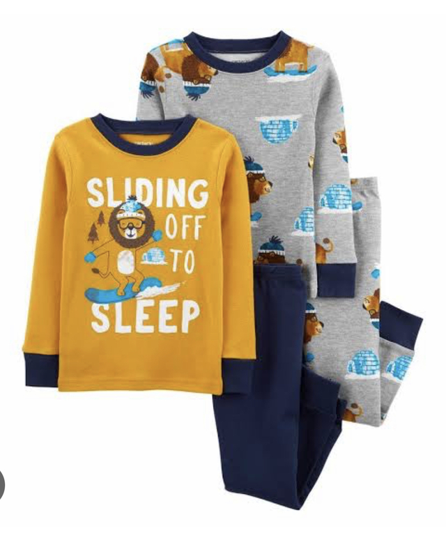 Carters Kit Pijama 4 Peças para Meninos Original e Importado