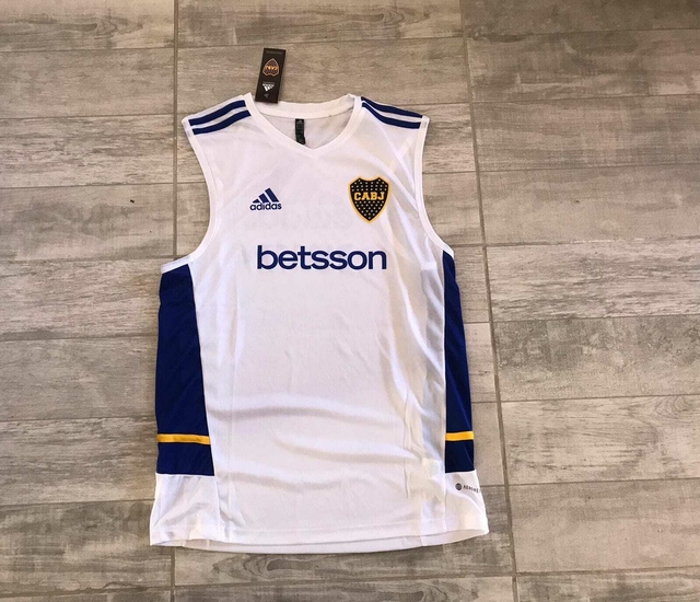 musculosa boca juniors 2023 blanca entrenamiento