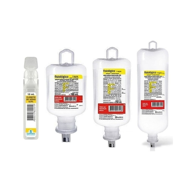 Kit 2 Solução Fisiológica Soro Cloreto De Sódio 500ml Cada