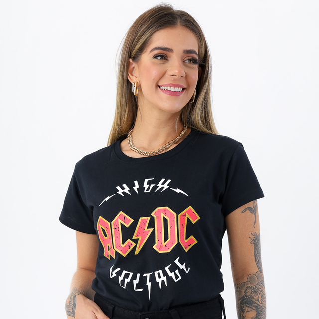 Acdc t shirt top dames