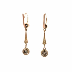 Aart deco 18 kt gold platinum diamond dangle earrings on internet