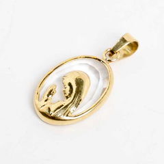 Gold Pendant Medal 18 Kt Virgin Girl - buy online