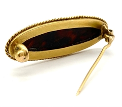 Antique tortoiseshell and gold pin - Joyería Alvear