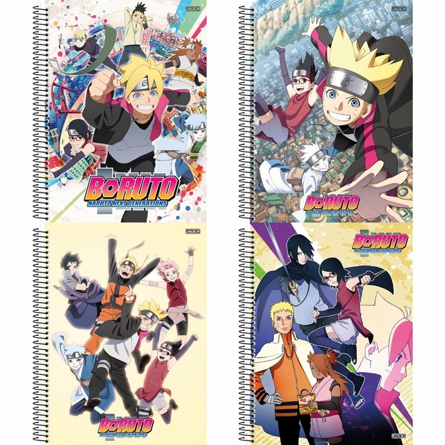 Caderno Capa Dura Universitario Anime Boruto filho naruto - TECH