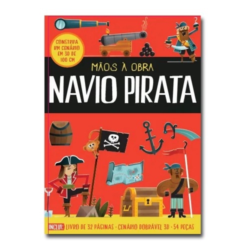 Quebra Cabeça Infantil Pais e Filhos Navio Pirata 24 peças