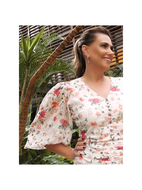 Vestido Chiffon Estampa Floral - comprar online