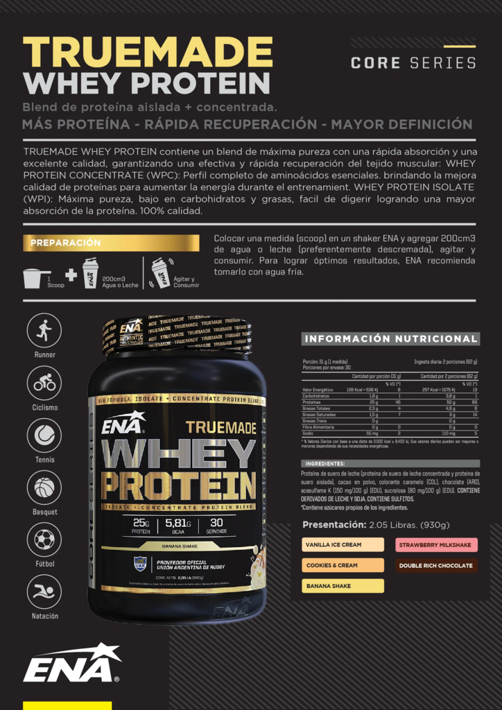 Whey Protein True Made 1kg Ena