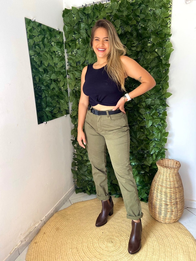 Mom jeans best sale verde militar