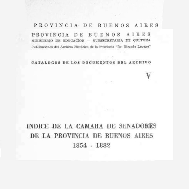 Indice De La C Mara De Senadores De La Provincia De Buenos Aires