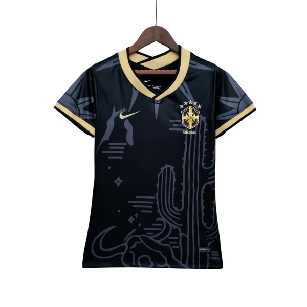 Camisa da Seleção Brasileira Preta e Dourada  T shirts for women, Mens  tops, Simple outfits