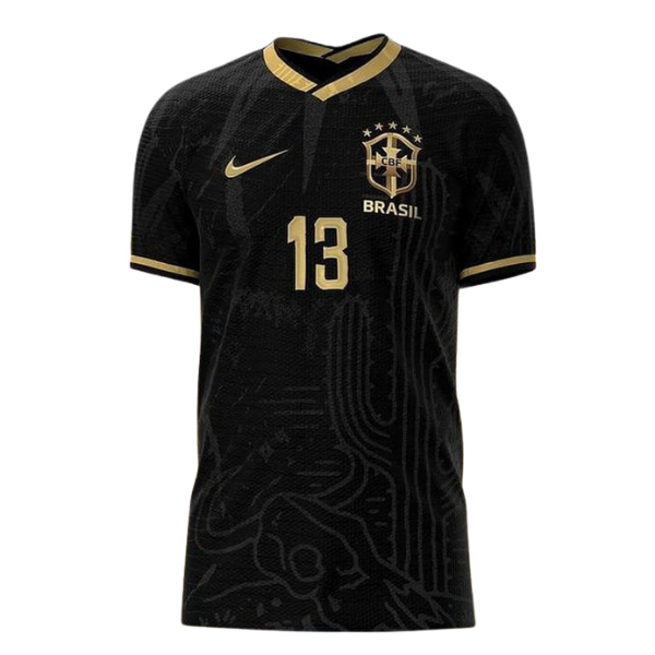 Camisa Seleção Brasil Edição Concept 2022 Preta e Dourada - Nike 