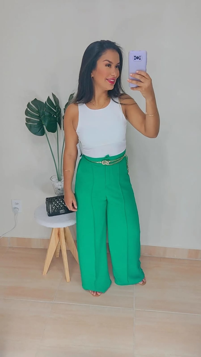 Calça Pantalona Duna - Verde - Boutique de Liz Brand