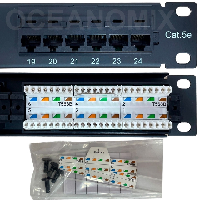PATCH PANEL 24 PORTAS CAT5E LKPP24C5E LINK