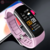 Reloj inteligente deportivo Tro-Smart color morado para hombre y mujer, pulsera electrónica con rastreador de Fitness para Android e IOS, C5S - comprar en línea
