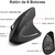 Mouse Inalámbrico Ergonómico Recargable Con 6 Botones 3 configuraciones de DPI color negro - tienda en línea