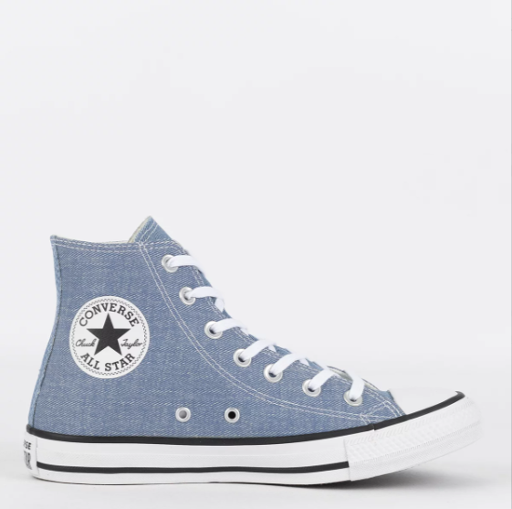 Tenis Converse Chuck Taylor All Star Hi Summer Denim Azul Preto