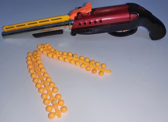 Arma Brinquedo Escopeta + Pistola Lança Dardos Nerf Grande
