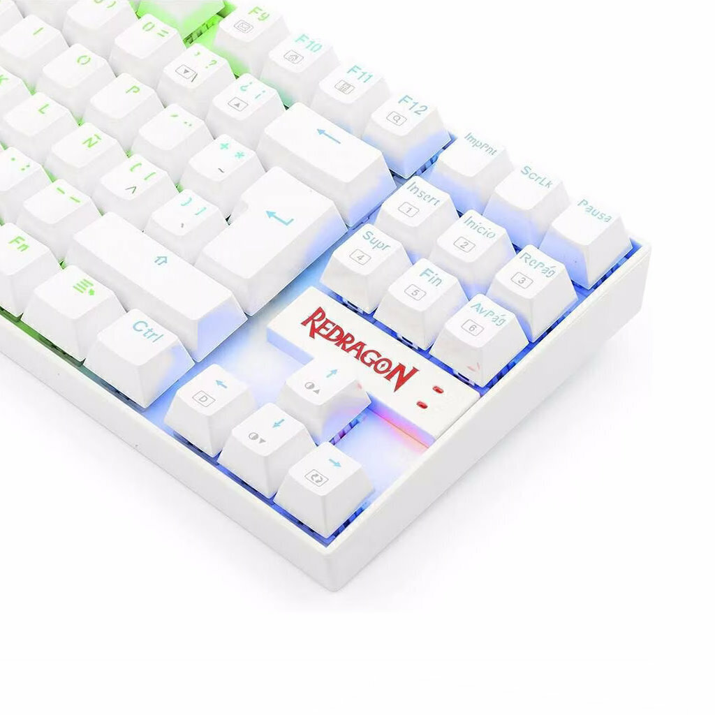 Teclado Alambrico Gamer Mecanico Redragon Kumara White Rgb K W Rgb