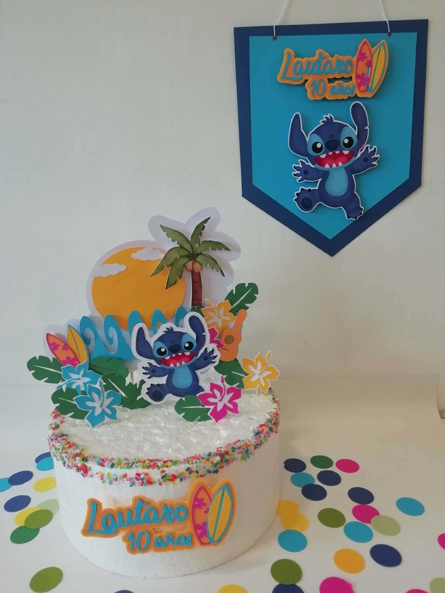  10 piezas de decoración de pastel de Lilo y Stitch