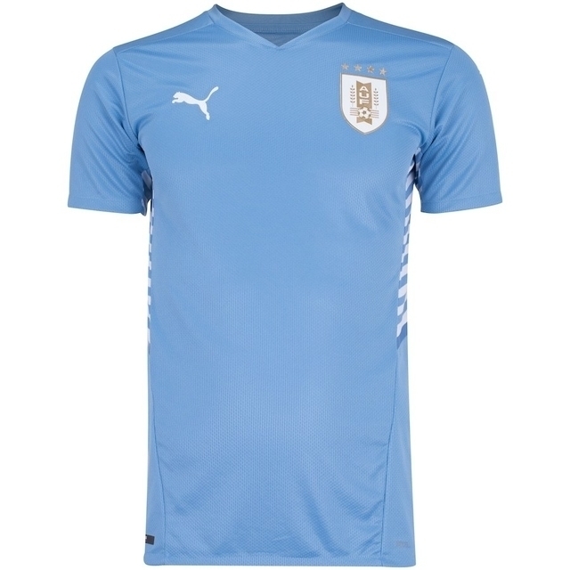 Camisa Uruguai Home I 21/22 Torcedor Puma Masculina - Azul