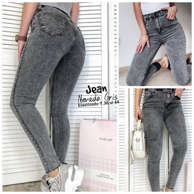 Jeans berlin gris oscuro tiro alto - Vane indumentaria