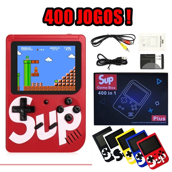 Mini Game Portátil Sup Game 2 Player Box Plus 400 Jogos Na Memoria