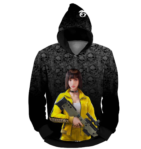 Blusa Jaqueta 3D Full Personagem Kelly Game Jogo Free Fire Top