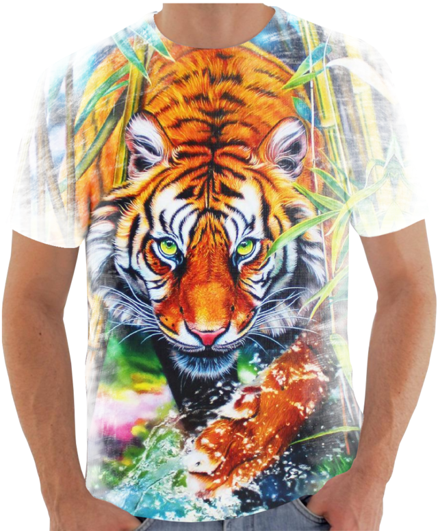 Moda Infantil Masculina Camisetas Com Estampa De Tigre Em 3D Para