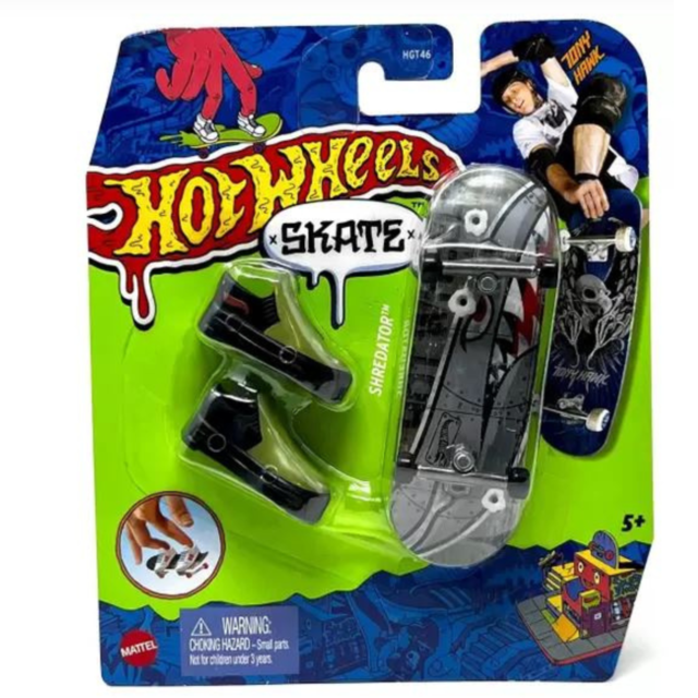 Skate Dedo Hot Wheels C/ Tênis + Pista Fingerboard Original