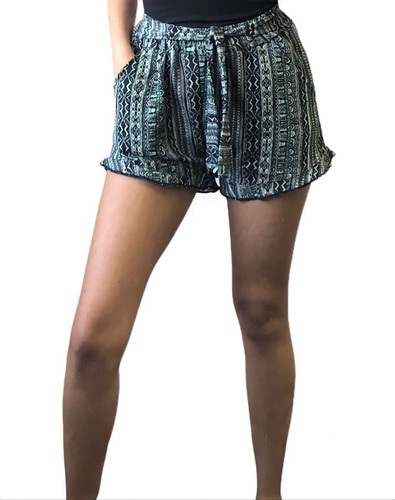 Shorts de fibrana fashion mujer