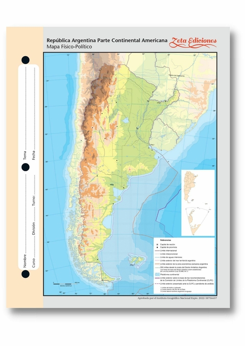 Mapa Escolar Rep Blica Argentina F Sico Pol Tico X Unidades