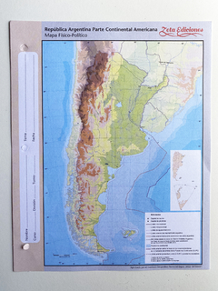 Mapa Escolar República Argentina Físico Político (x40 unidades) - comprar online