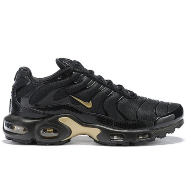 Nike tn black store and gold