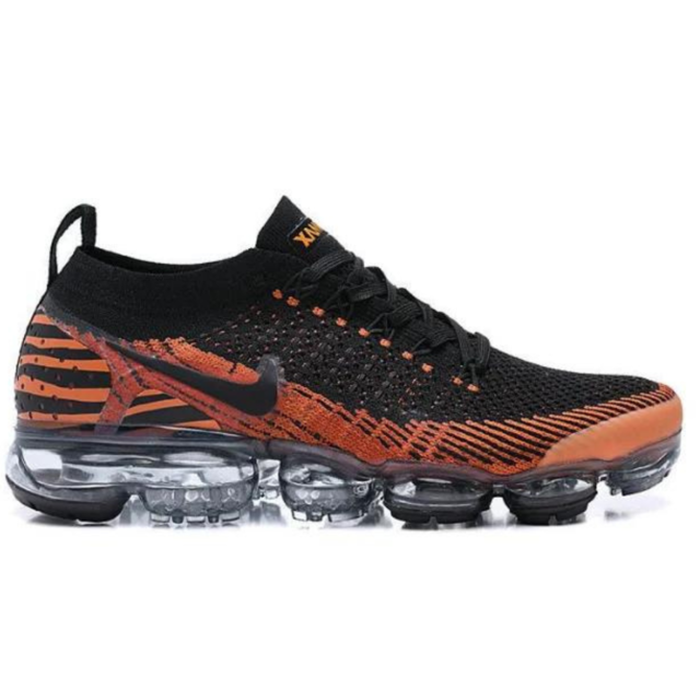 Vapormax flyknit 2 cheap black and orange