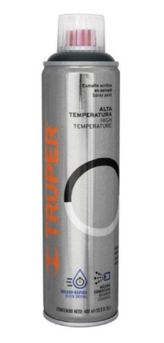 PINTURA EN AEROSOL ALTA TEMPERATURA NEGRO 400ML TRUPER PA ALTE N