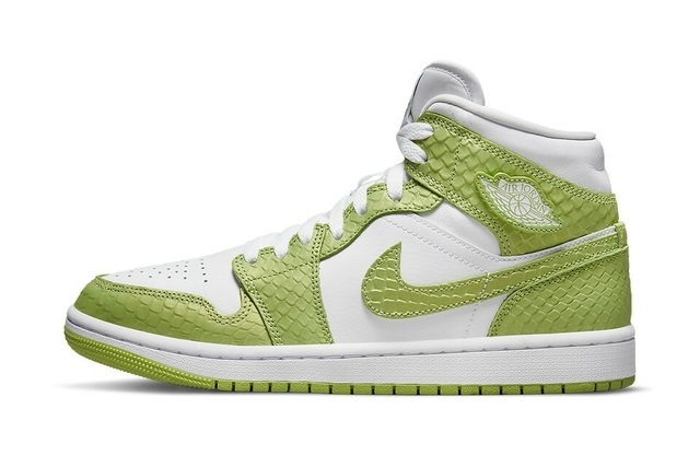 T nis Air Jordan Mid SE Green Python Storefeet