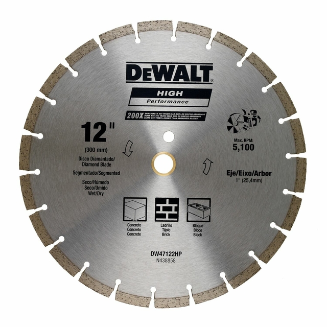 DISCO DIAMANTADO 12 DEWALT DW47122HP