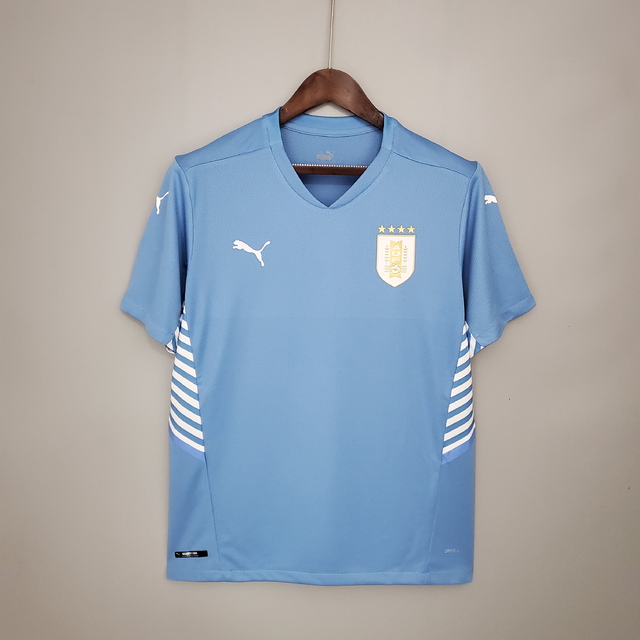 Camisa Uruguai Home 21 22 Torcedor Puma Masculina Azul