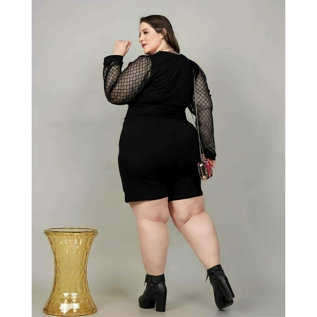 Macaquinho prada plus size - Camilly Plus Size