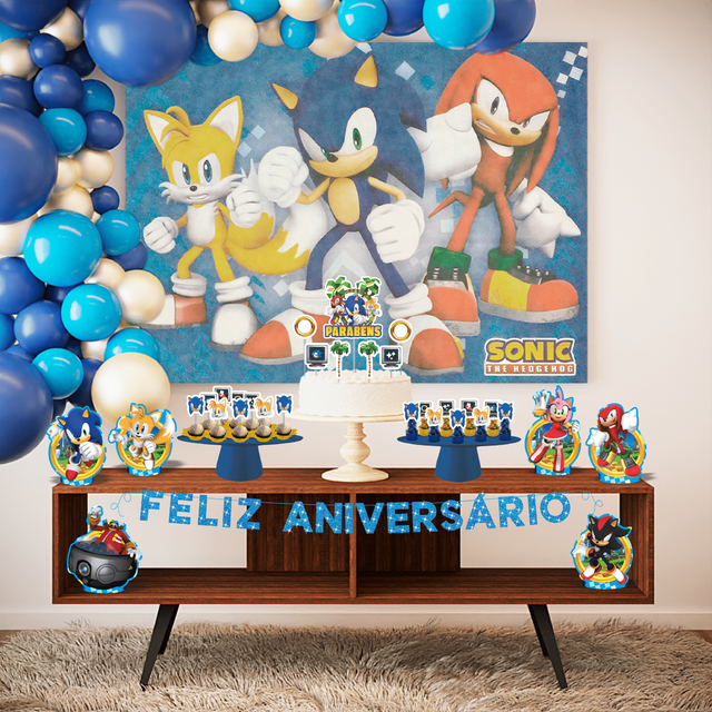 Decoracao aniversario sonic