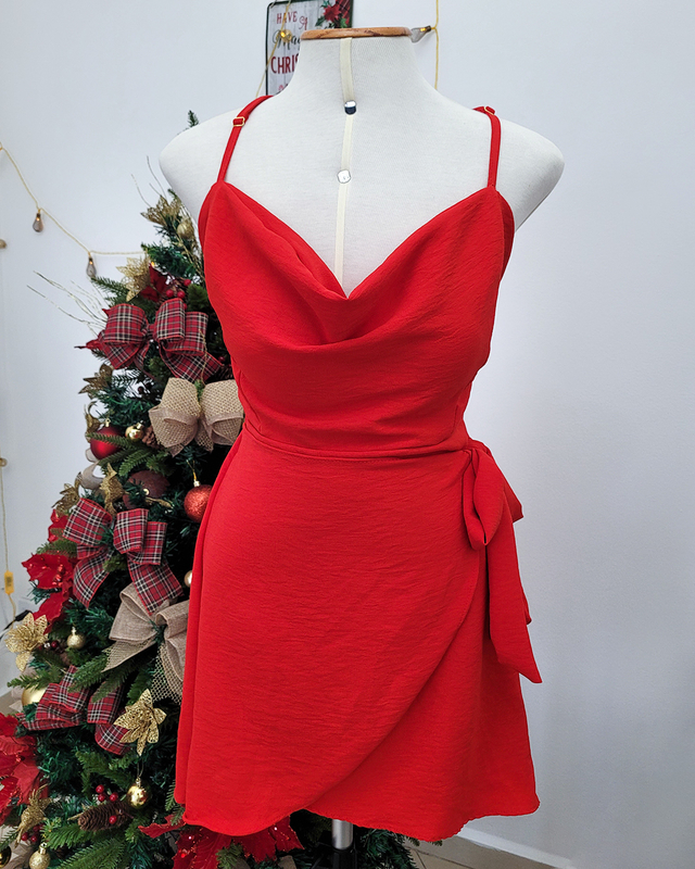 Vestido vermelho frente store unica