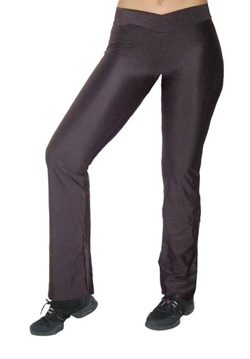 Pantalon Mujer Un Cuarto Campana 4940 Con Pretina En v Nylon Spandex. Talla 34