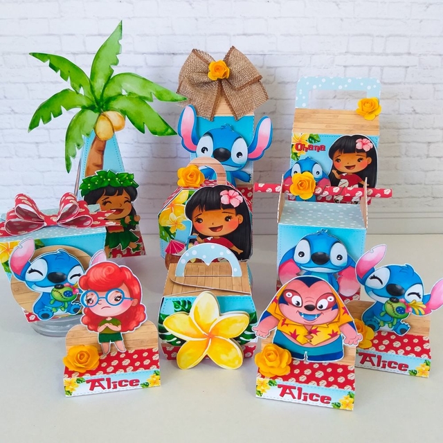 KIT FESTA LILO E STITCH 50 ITENS BRILHO