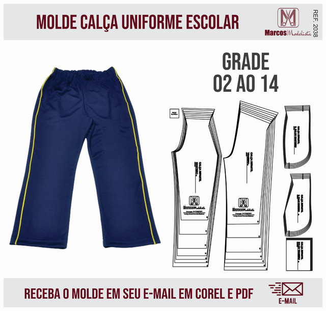 Calça de best sale uniforme escolar infantil