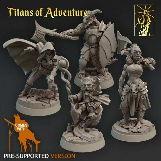 Kit Aventureiros Miniatura Rpg Classes Tradicionais Pack Completo Pack