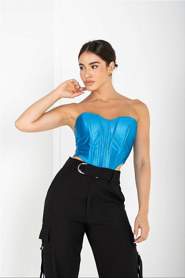 CROPPED CORSELET ACETINADO - ANGIILS CONCEPT