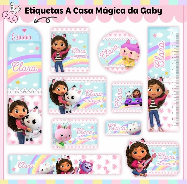 Kit 3 Etiquetas Escolares Menina