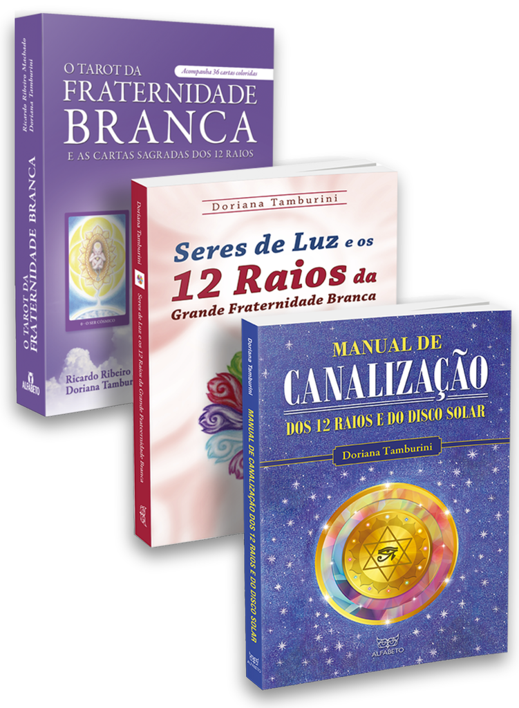 Kit Fraternidade Branca Tarot Seres De Luz E Os 12 Raios Manual